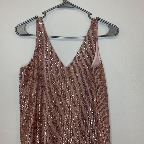 LOFT Gold Sequin Sleeveless Top Size XXS - Picture 4 of 4